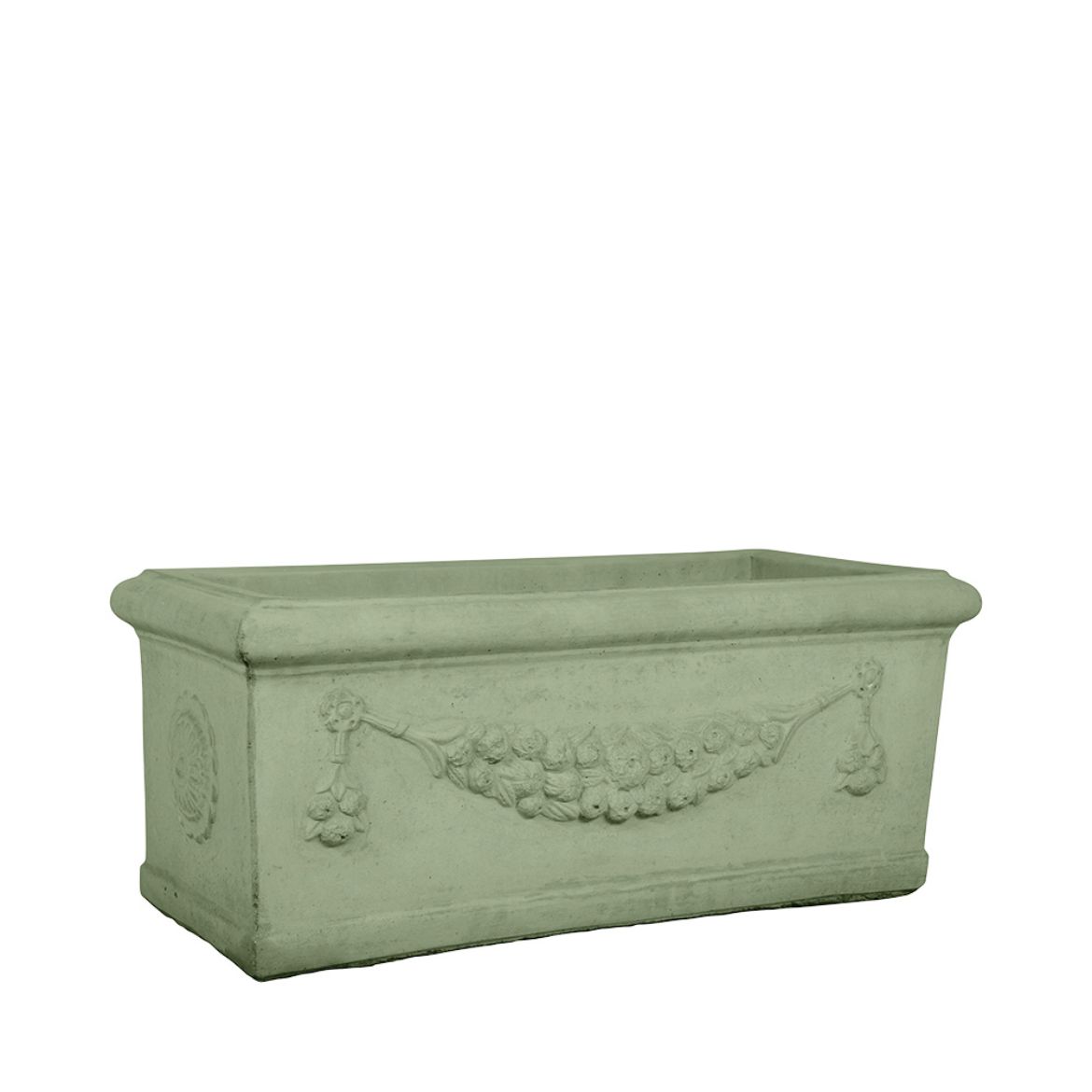 Picture of 32 in. Rectangular Garland Planter - Natural Finish  - ConiferGreen