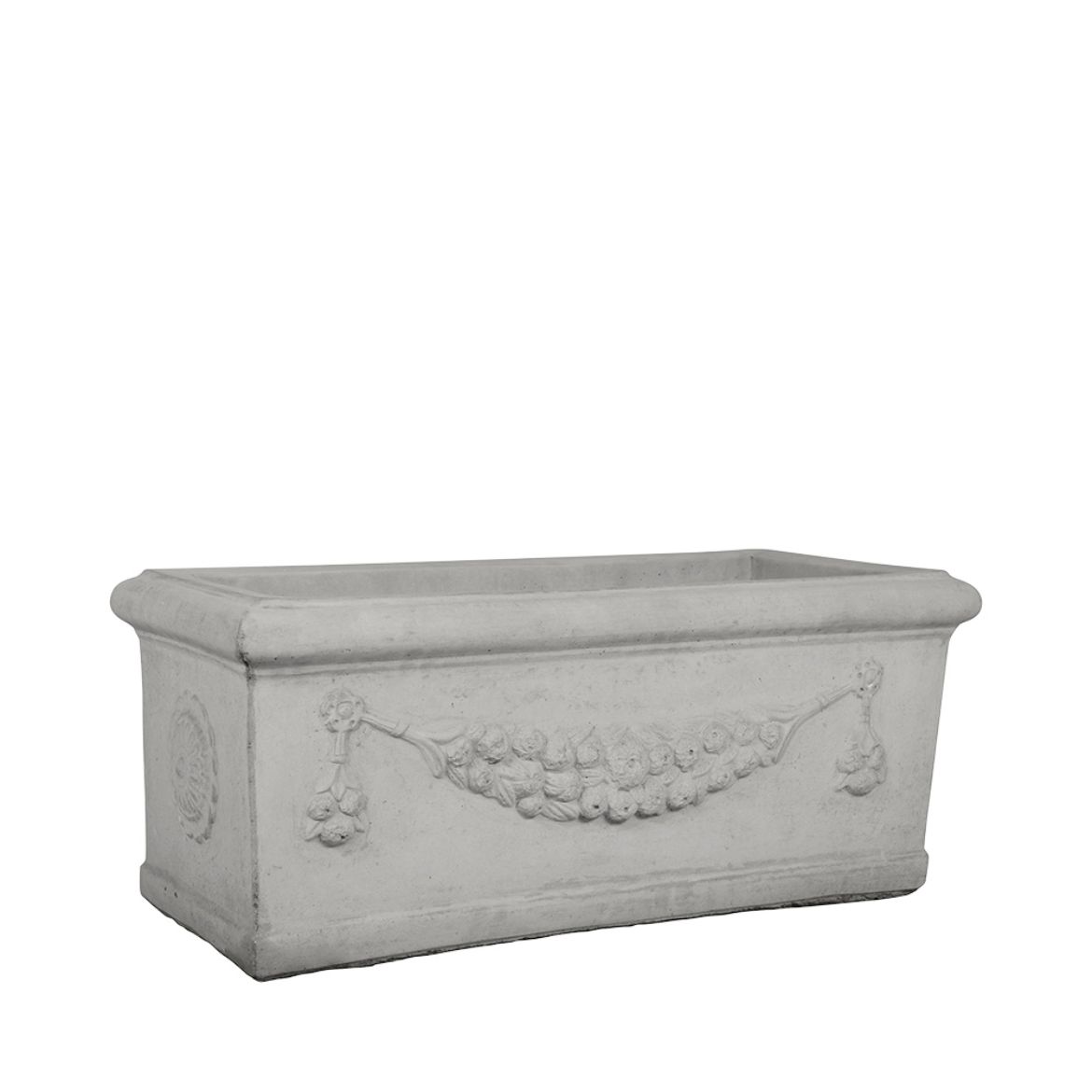 Picture of 32 in. Rectangular Garland Planter - Natural Finish  - Grey